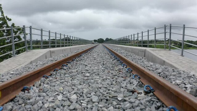 Railway crossing a river in Ghana 1