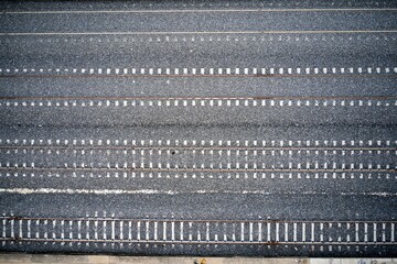 Aerial shot of a train track in Ghana