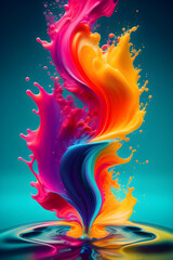 Abstract colorful background with splashes