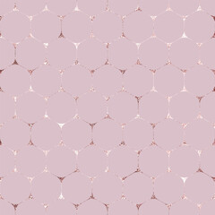 Geometric seamless pattern. Repeating luxury background. Abstract glitter design for prints. Repeated geometry texture. Repeat delicate graphic lattice. Modern stylish wallpaper. Vector illustration