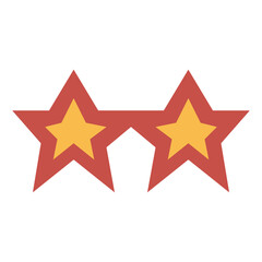 glasses flat icon style