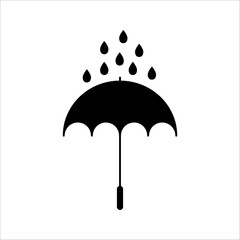 Umbrella flat vector icon isolated on white background, eps 10.