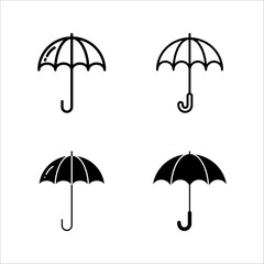 Umbrella flat vector icon isolated on white background, eps 10.