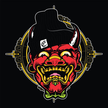 red devil design illustration free download