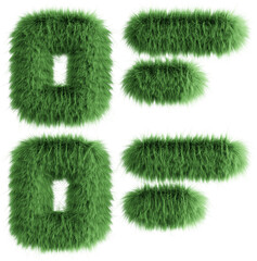 Green fluffy 3D list icon