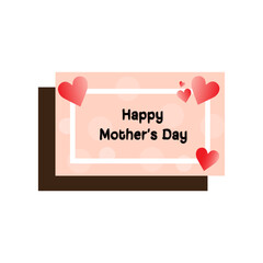 Happy mothers day lettering vector. It is suitable for card, banner, or poster.