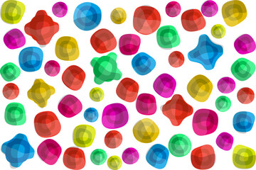 Pattern with abstract shapes on white background. Vector illustration 