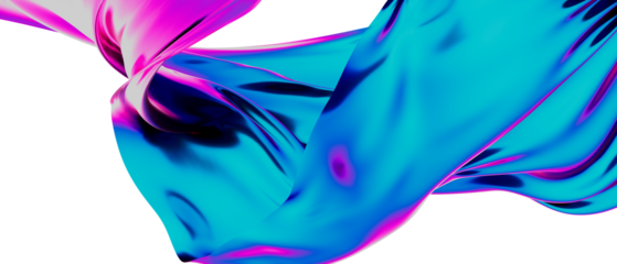 3d wave - blue and pink cromo background