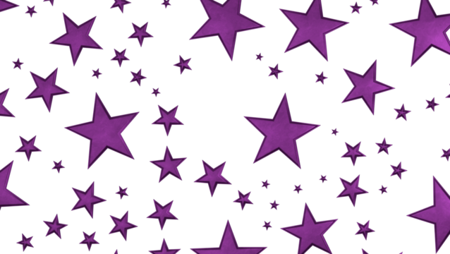 Banner with magenta decoration. Festive border with falling glitter dust and stars.