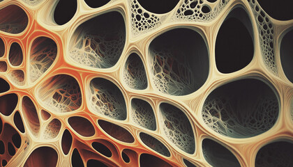 Organic Voronoi Pattern Background - Generative Ai