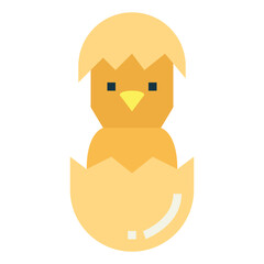 chicken flat icon style