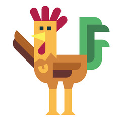 chicken flat icon style