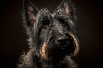 Discover the Bold and Brave Personality of Scottish Terrier Dog on a Dark Background