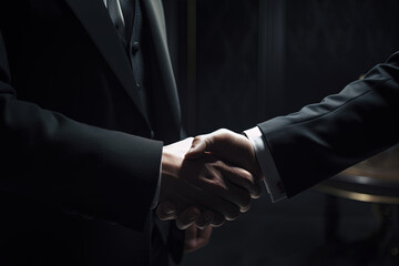 Obraz premium Hand shake - generated by Generative AI