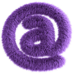 Purple 3D Fluffy Symbol At