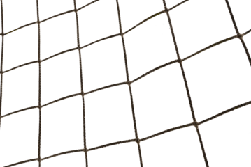 Football or tennis net. Rope mesh on a white background close-up