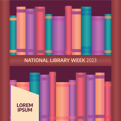 National Library Week Vector Illustration