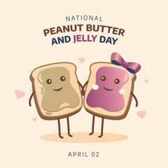 National Peanut Butter and Jelly Day Vector Illustration