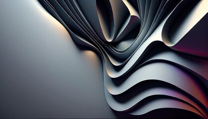 Abstract 3D Background. Gradient design element for banners, backgrounds, wallpapers, and covers. Generative AI.