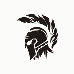 knight warrior helmet vector logo