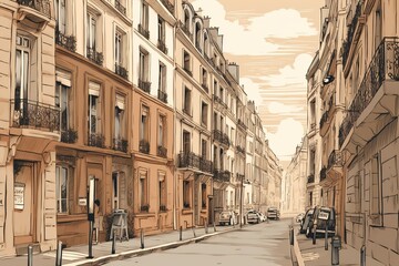 Fototapeta na wymiar Cozy Paris streets
