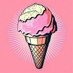 Strawberry Ice Cream - Generative Ai