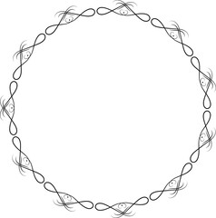 Dividers round frames for decoration, Transparent background