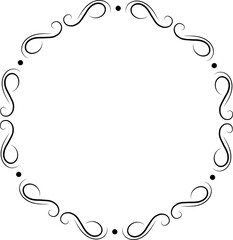 Dividers round frames for decoration, Transparent background