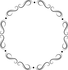 Dividers round frames for decoration, Transparent background