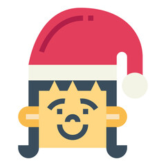 santa claus flat icon style