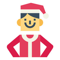 santa claus flat icon style