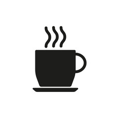 Hot drink line icon. Cup with steam. Evaporation, tea, coffee, cocoa, latte, cappuccino, americano, boiling water, cafe, barista. Beverage concept. Vector line icon for Business and Advertising