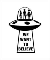Alien ufo illustration design