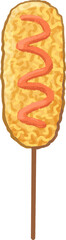 Crispy Corn dog illustration 01