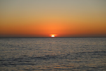 sunset over the sea