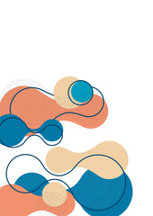 Abstract overlay shapes. Wavy shapes, flowing elements, flow lines. Trendy futuristic design for banner, flyer, poster, logo. Vector