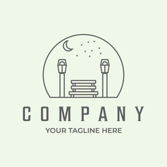 park logo icon line art illustration design minimalist