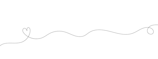 Continuous line drawing of love sign with two hearts embrace minimalism design on white background