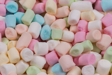 Colorful marshmallows as background