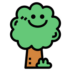 tree filled outline icon style