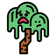 tree filled outline icon style