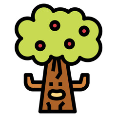 tree filled outline icon style