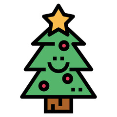 tree filled outline icon style