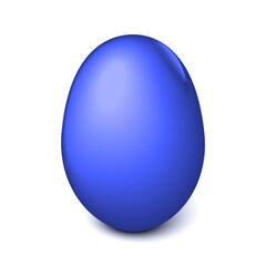 Realistic blue egg isolated on a white background