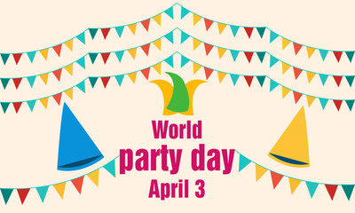April is world party day vector illustration 