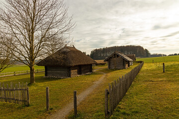 reconstruction of a celtic village near Seebruck