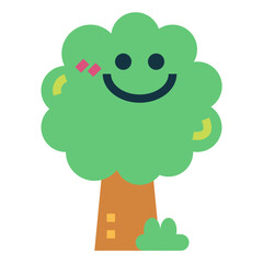 tree flat icon style