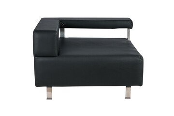 black leather armchair