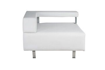 white leather chair isolated