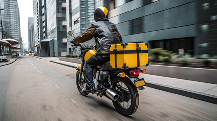 Efficient and Reliable Urban Logistics, A Modern Delivery Motorcycle in Action, Generative AI